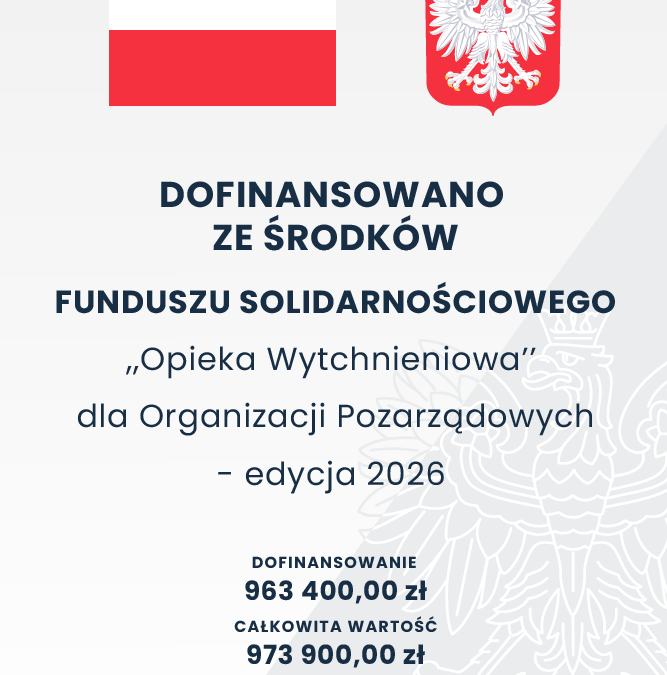 Opieka Wytchnieniowa dla Organizacji Pozarządowych – edycja 2026